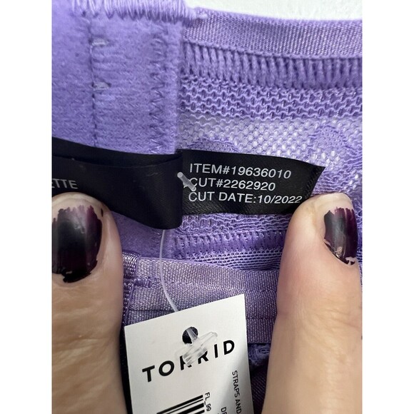 Torrid Curve Straps And Lace Underwire Bra Lilac W Plus Sz 1 Lingerie Floral NWT - Picture 13 of 13